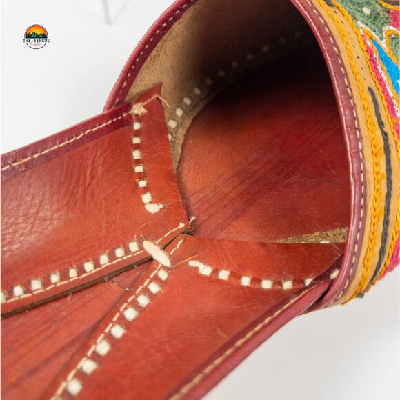 Handcrafted Punjabi Jutti Khussa Mojari Flats Multicolor Women's Size US 9 - Picture 11 of 16